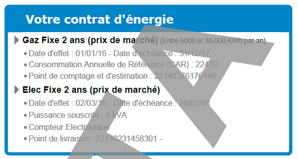 Encart votre contrat d'énergie