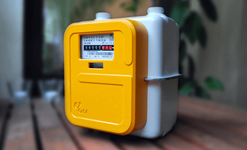 Compteur à gaz jaune Gazpar